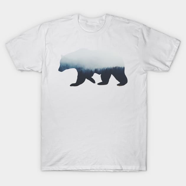 Forest Bear T-Shirt by negativepizza